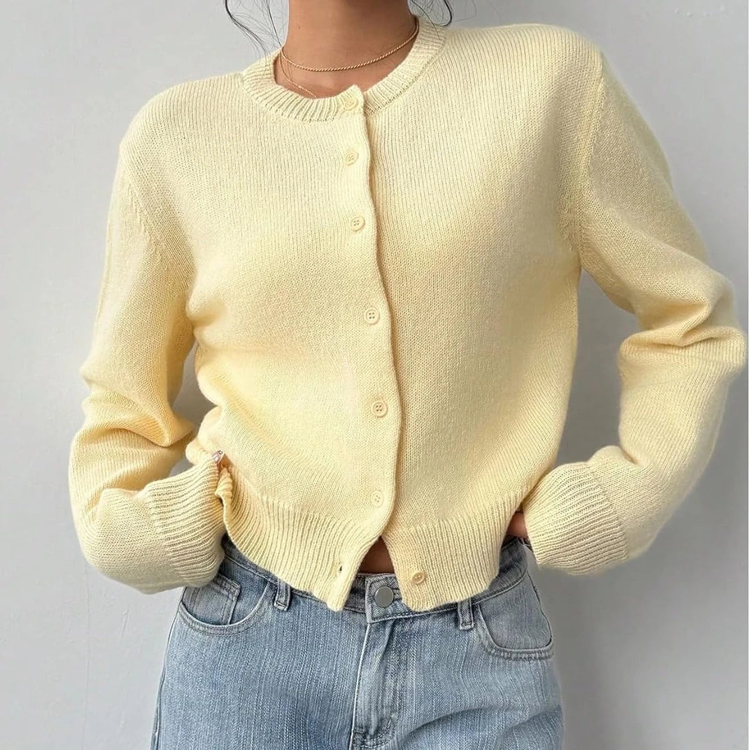 DELACROIX | Cardigan Classique Col Rond Brigitte