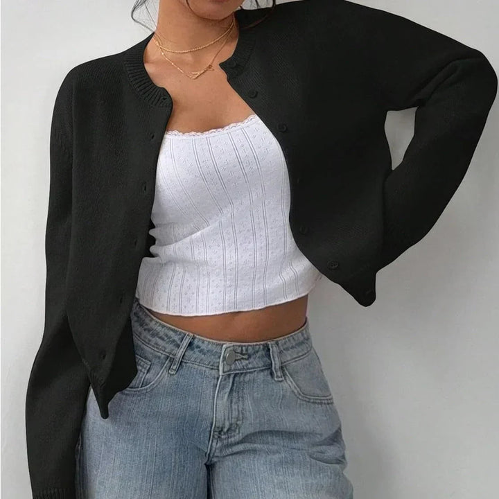 DELACROIX | Cardigan Classique Col Rond Brigitte