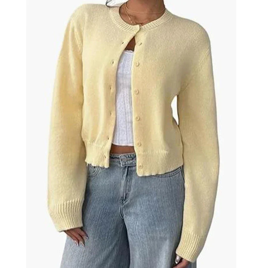 DELACROIX | Cardigan Classique Col Rond Brigitte