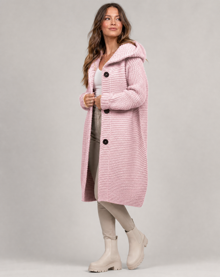 DELACROIX | Cardigan Long à Capuche Sophie