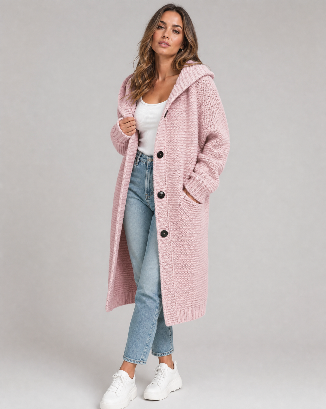 DELACROIX | Cardigan Long à Capuche Sophie