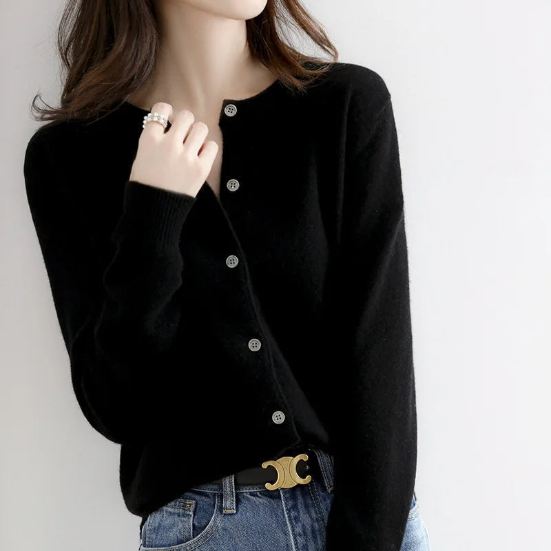 DELACROIX | Cardigan Fin Col Montant Léa