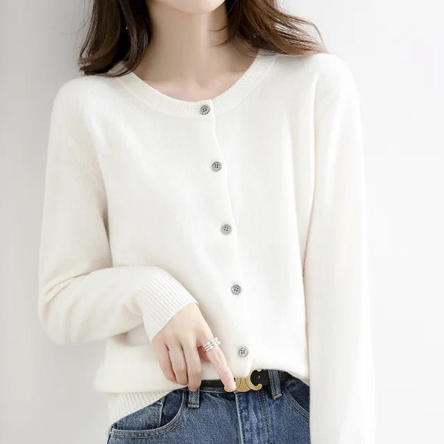 DELACROIX | Cardigan Fin Col Montant Léa