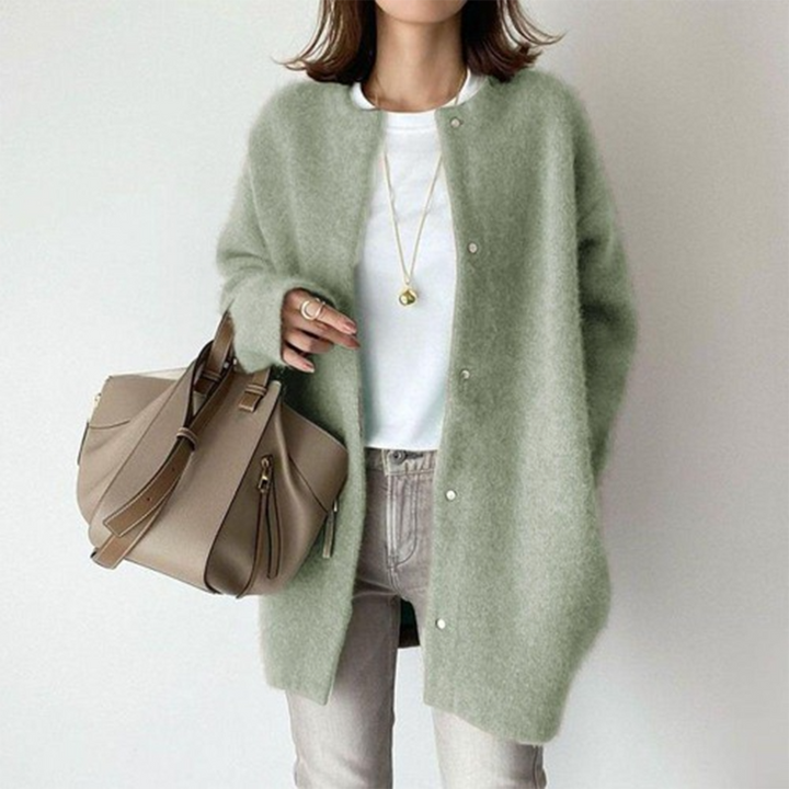 DELACROIX | Cardigan Long Sans Col Léa