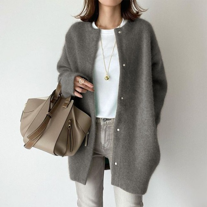 DELACROIX | Cardigan Long Sans Col Léa