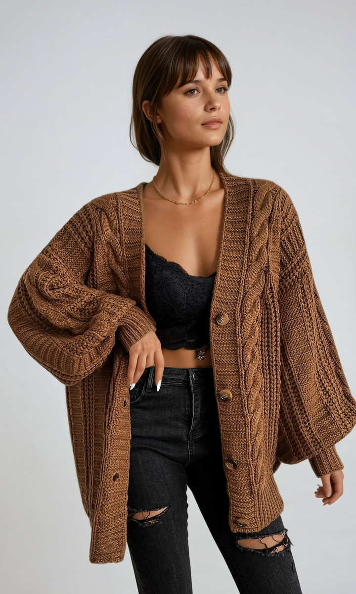 DELACROIX | Cardigan Oversize Torsadé Pauline