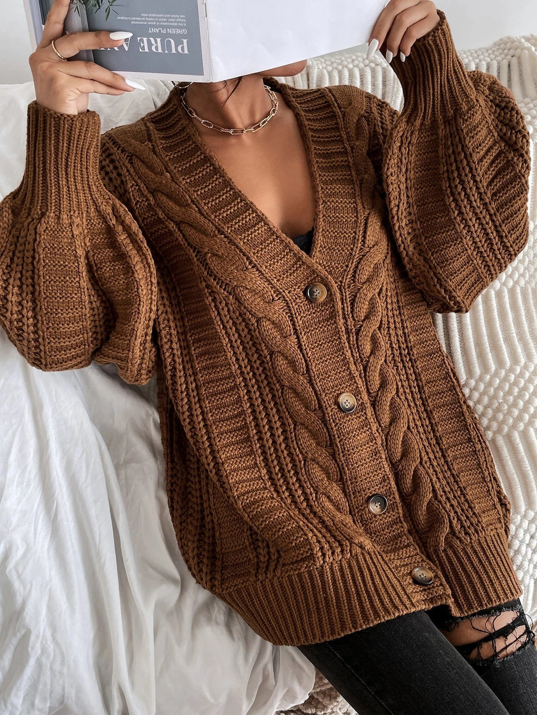 DELACROIX | Cardigan Oversize Torsadé Pauline