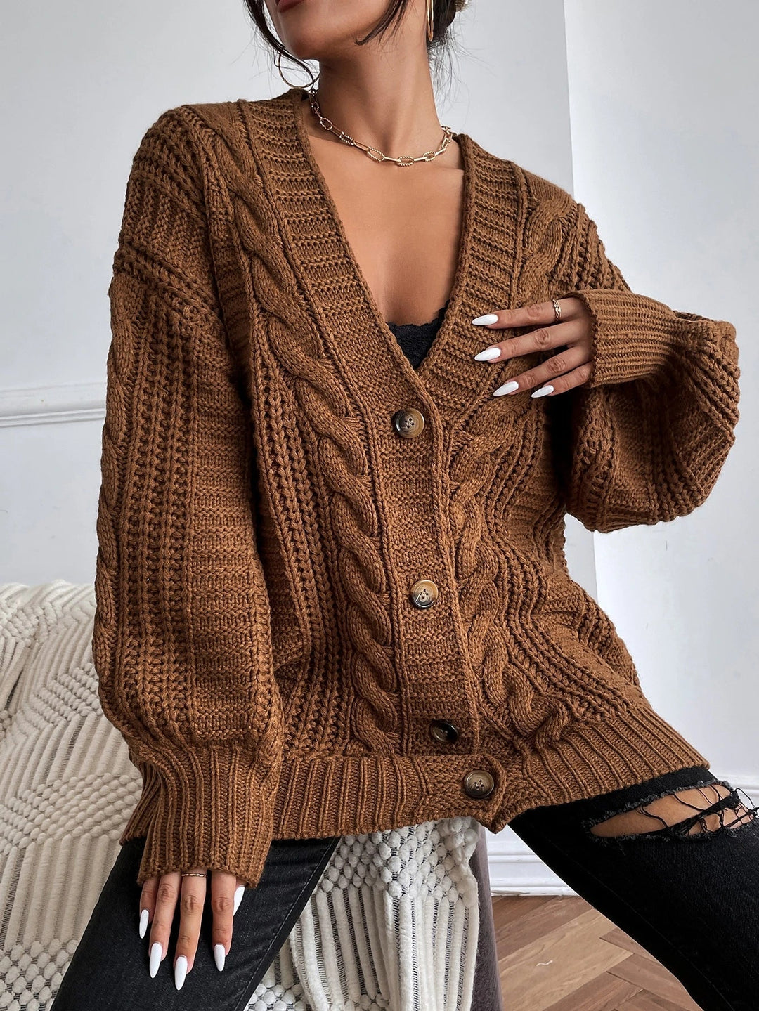 DELACROIX | Cardigan Oversize Torsadé Pauline