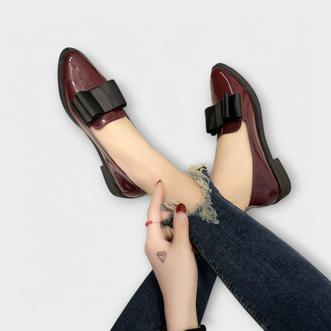 DELACROIX | Mocassins Vernis à Nœud Charlotte
