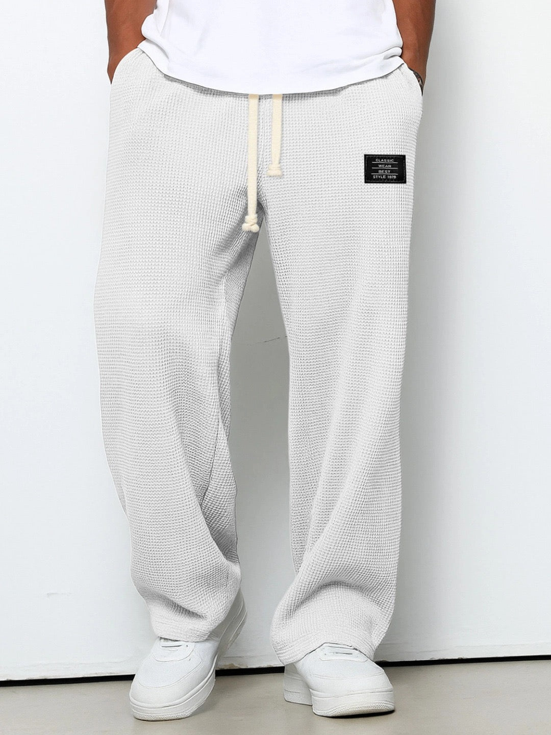 DELACROIX | Pantalon Ample Maille Gaufrée Jacques