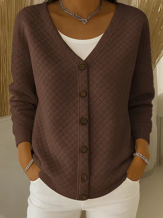 DELACROIX | Cardigan Matelassé Col V Charlotte
