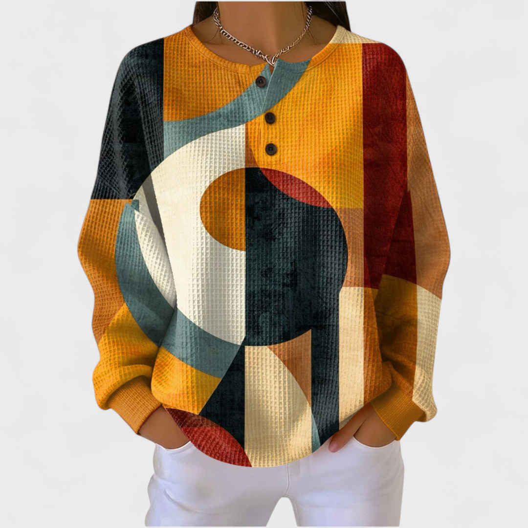 DELACROIX | Pull Gaufré Formes Abstraites Charlotte