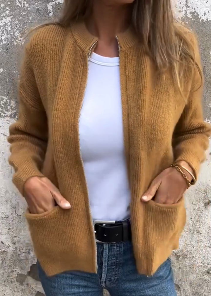 DELACROIX | Cardigan Sans Col à Poches Marie