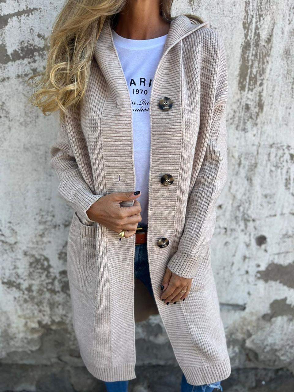 DELACROIX | Cardigan Long Boutonné Isabelle