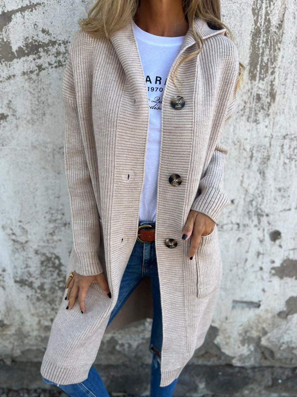 DELACROIX | Cardigan Long Boutonné Isabelle
