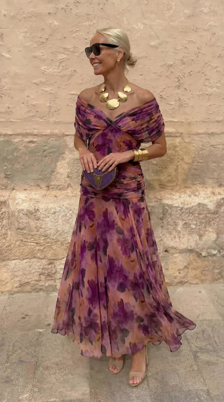DELACROIX | Robe Longue Fleurie Vaporeuse Christine