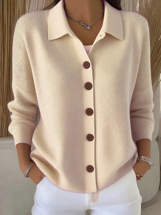 DELACROIX | Cardigan Col Polo Boutonné Isabelle