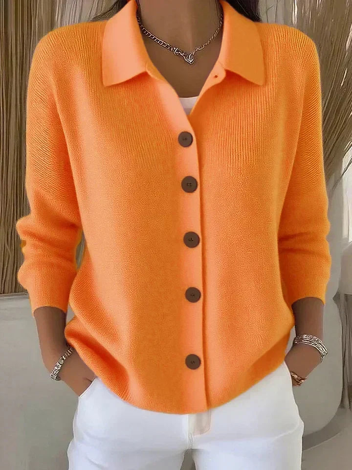 DELACROIX | Cardigan Col Polo Boutonné Isabelle