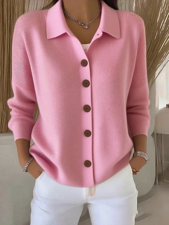 DELACROIX | Cardigan Col Polo Boutonné Isabelle