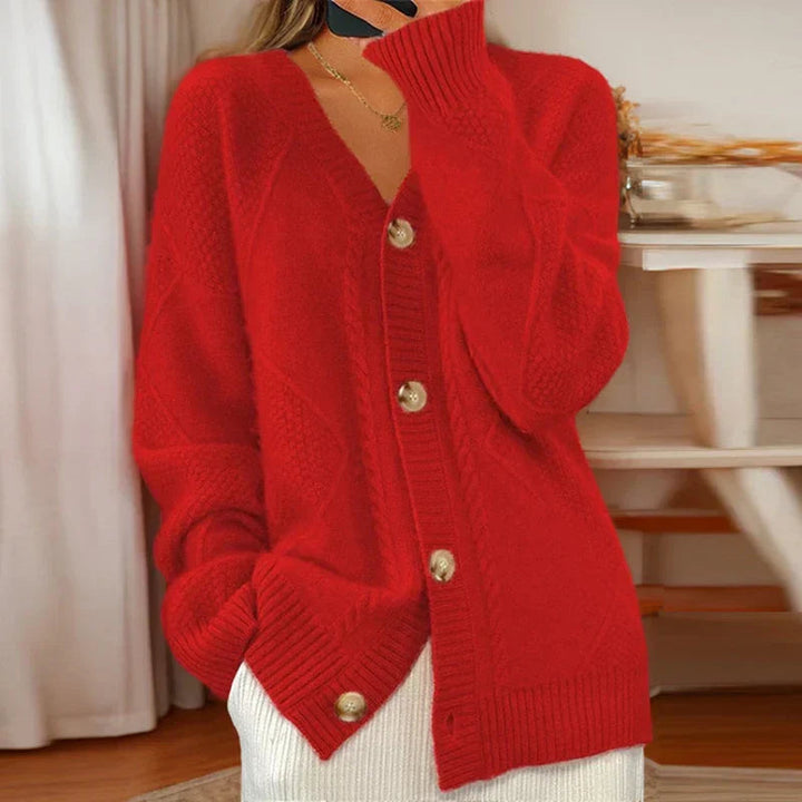 DELACROIX | Cardigan Torsades Col V Mathilde