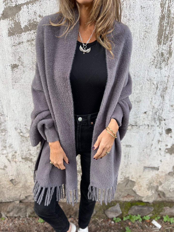 DELACROIX | Cardigan Long à Franges Élina