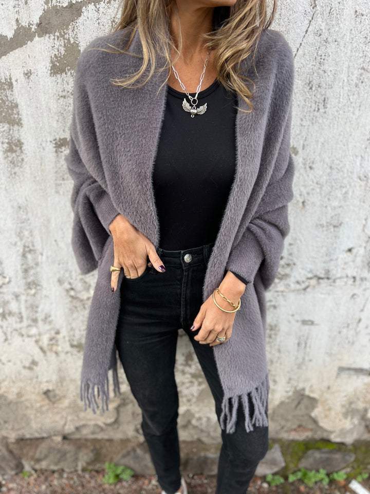 DELACROIX | Cardigan Long à Franges Élina
