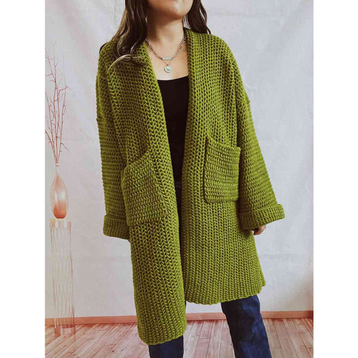 DELACROIX | Cardigan Long Maille Épaisse Lucie