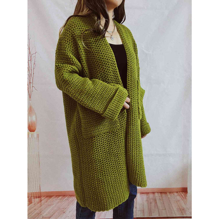 DELACROIX | Cardigan Long Maille Épaisse Lucie