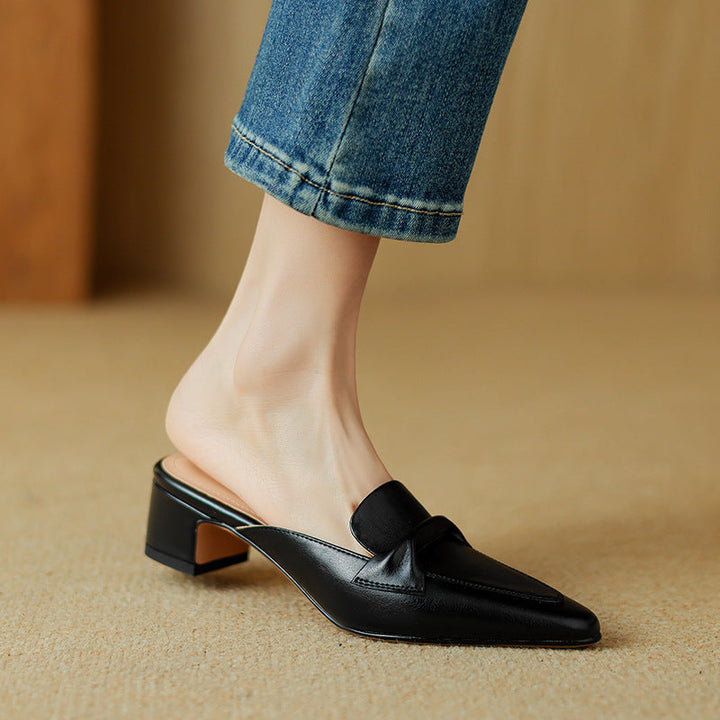 DELACROIX | Mules Pointues en Cuir Béatrice