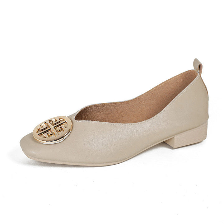 DELACROIX | Ballerines Cuir Bout Carré Brigitte