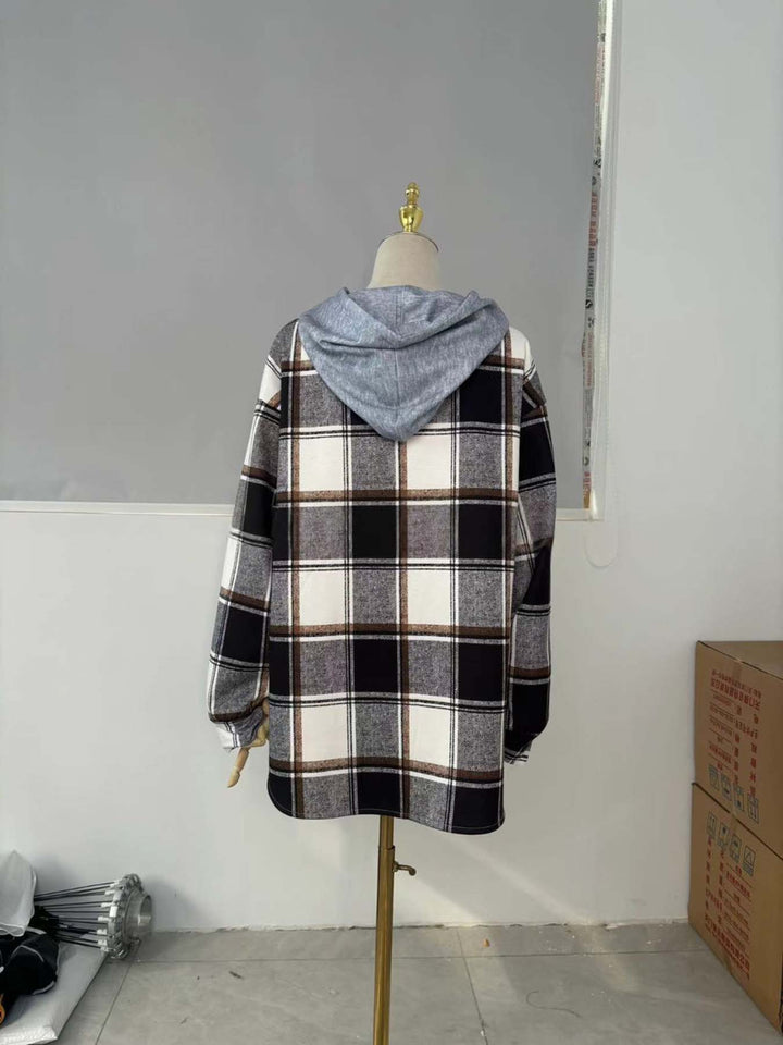 2025 European and American Casual Style Aliexpress Amazon Hot-Selling Women's Casual Versatile Large Plaid Jacket Autumn and Winter New Style