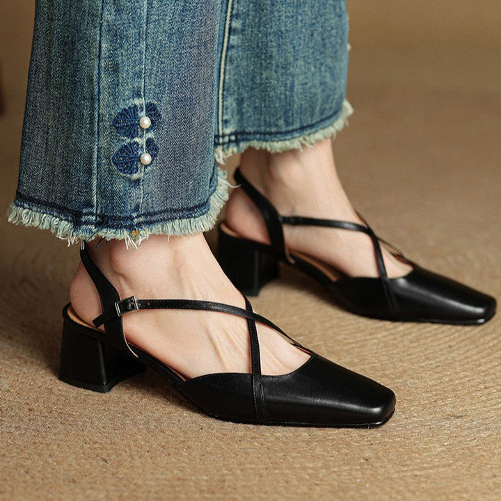 DELACROIX | Escarpins Slingback à Brides Croisées Chloé