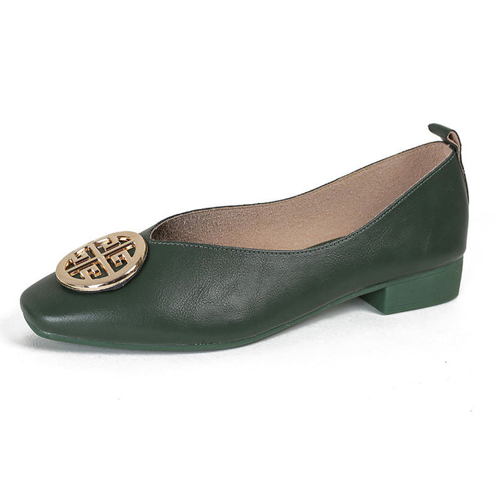DELACROIX | Ballerines Cuir Bout Carré Brigitte