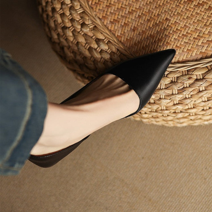 DELACROIX | Escarpins Kitten Heel en Cuir Manon