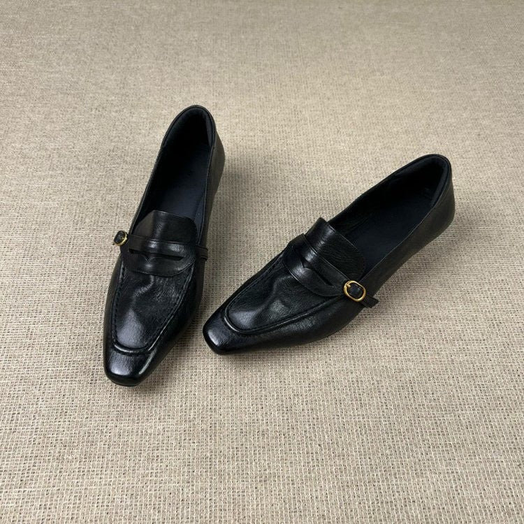 DELACROIX | Mocassins Cuir Talon Bottier Marie