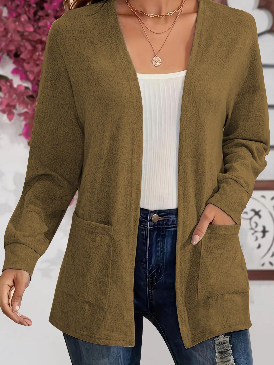2026 Autumn New European and American Cross-Border Fashionable and Stylish Plus Size Women's Long-Sleeve Knitted Jacket Top
