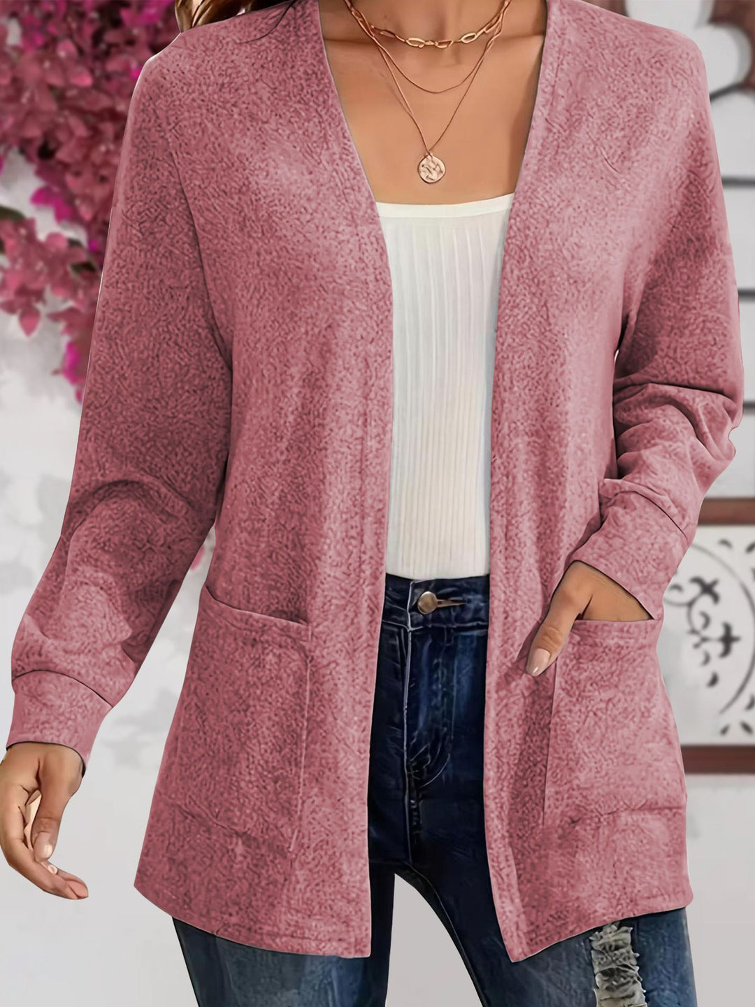 2026 Autumn New European and American Cross-Border Fashionable and Stylish Plus Size Women's Long-Sleeve Knitted Jacket Top