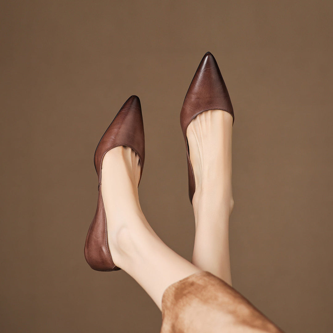 DELACROIX | Ballerines Pointues en Cuir Marie