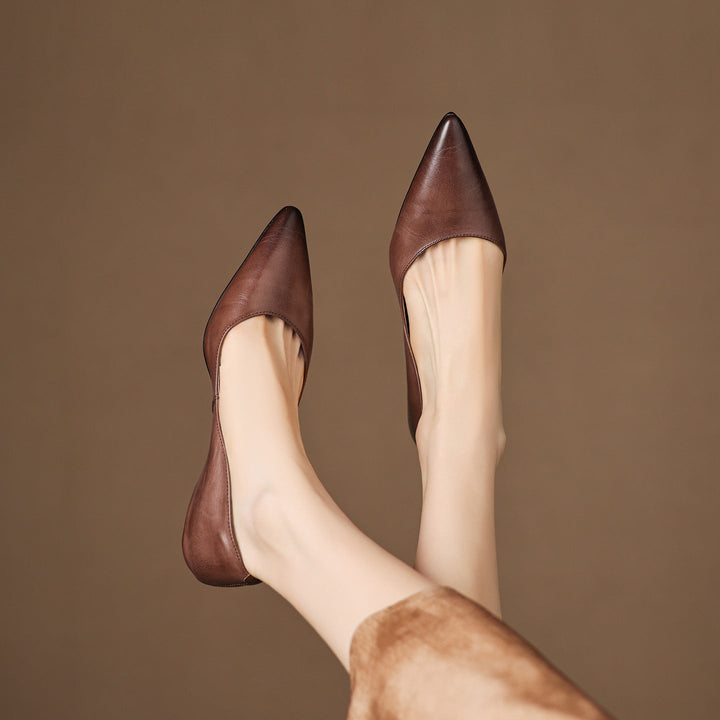 DELACROIX | Ballerines Pointues en Cuir Marie
