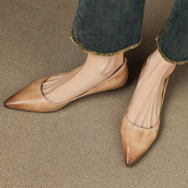 DELACROIX | Ballerines Pointues en Cuir Marie