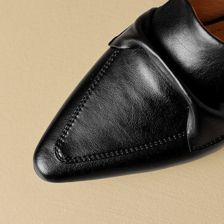 DELACROIX | Mules Pointues en Cuir Béatrice