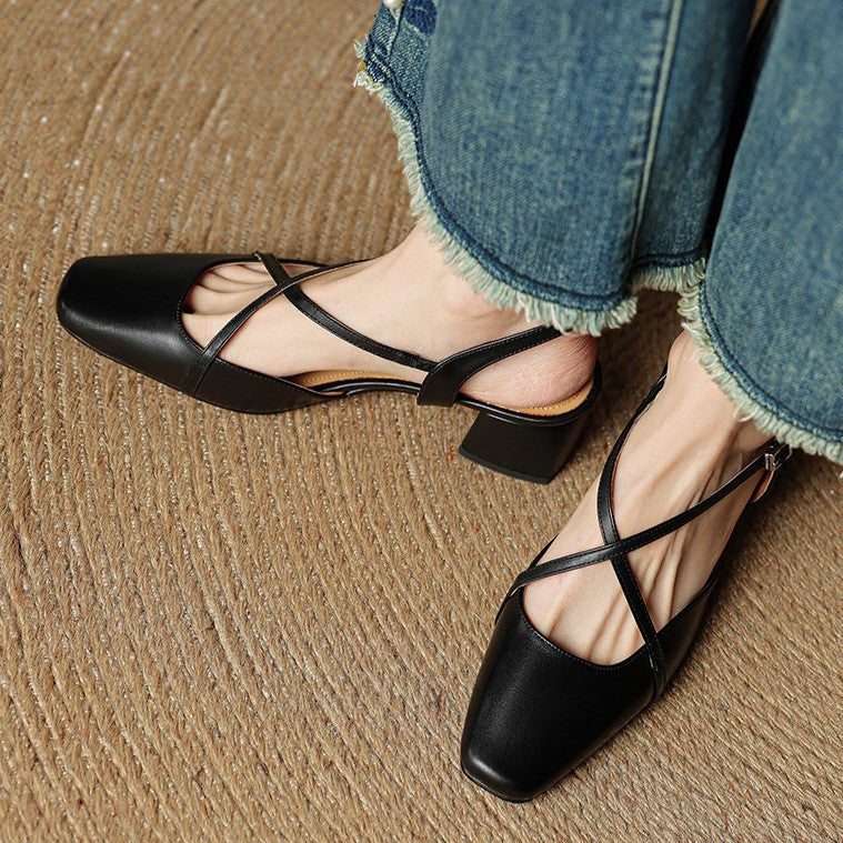 DELACROIX | Escarpins Slingback à Brides Croisées Chloé