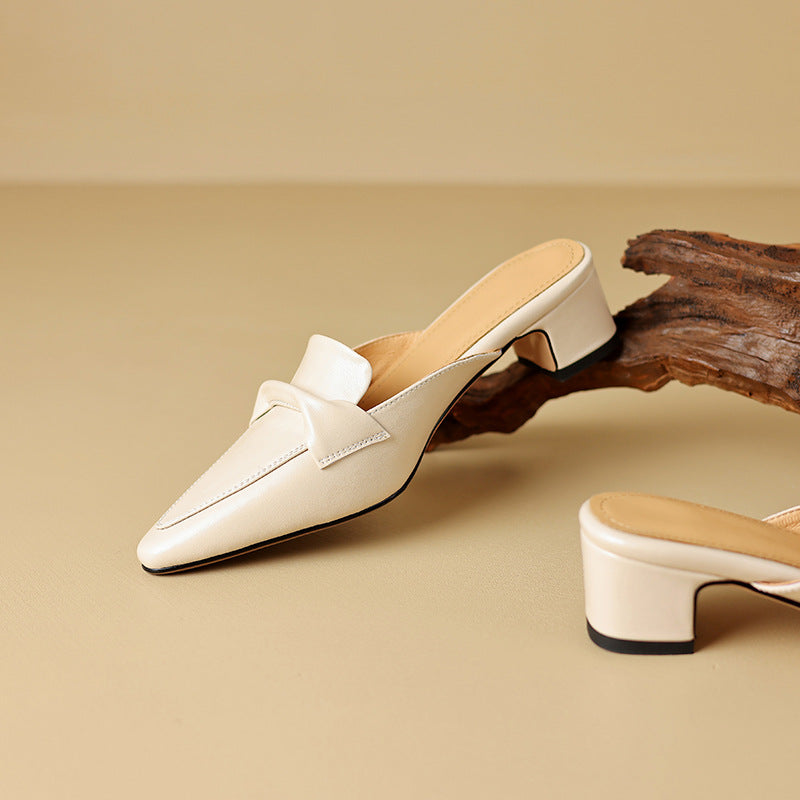 DELACROIX | Mules Pointues en Cuir Béatrice
