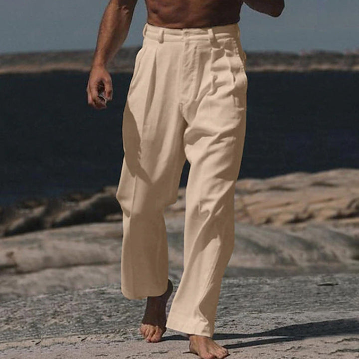 DELACROIX | THEO PANTALONS EN LIN À JAMBES LARGES