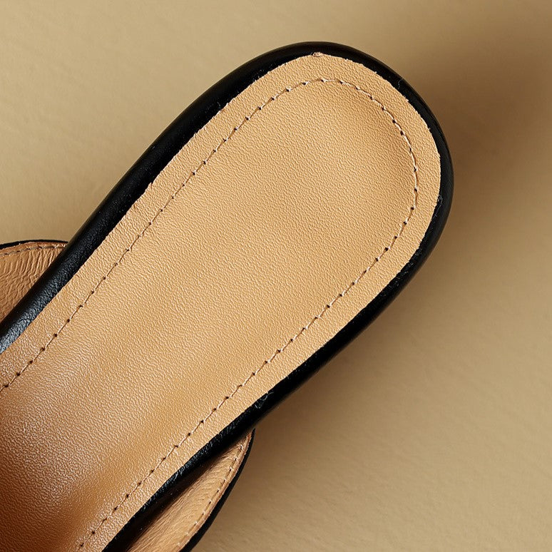 DELACROIX | Mules Pointues en Cuir Béatrice
