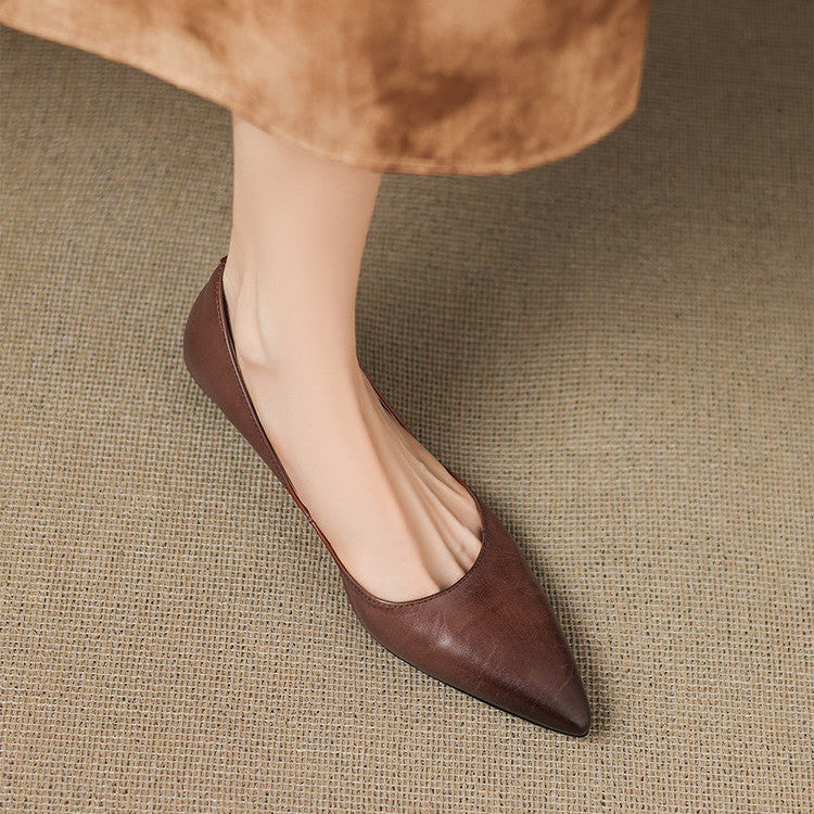 DELACROIX | Ballerines Pointues en Cuir Marie