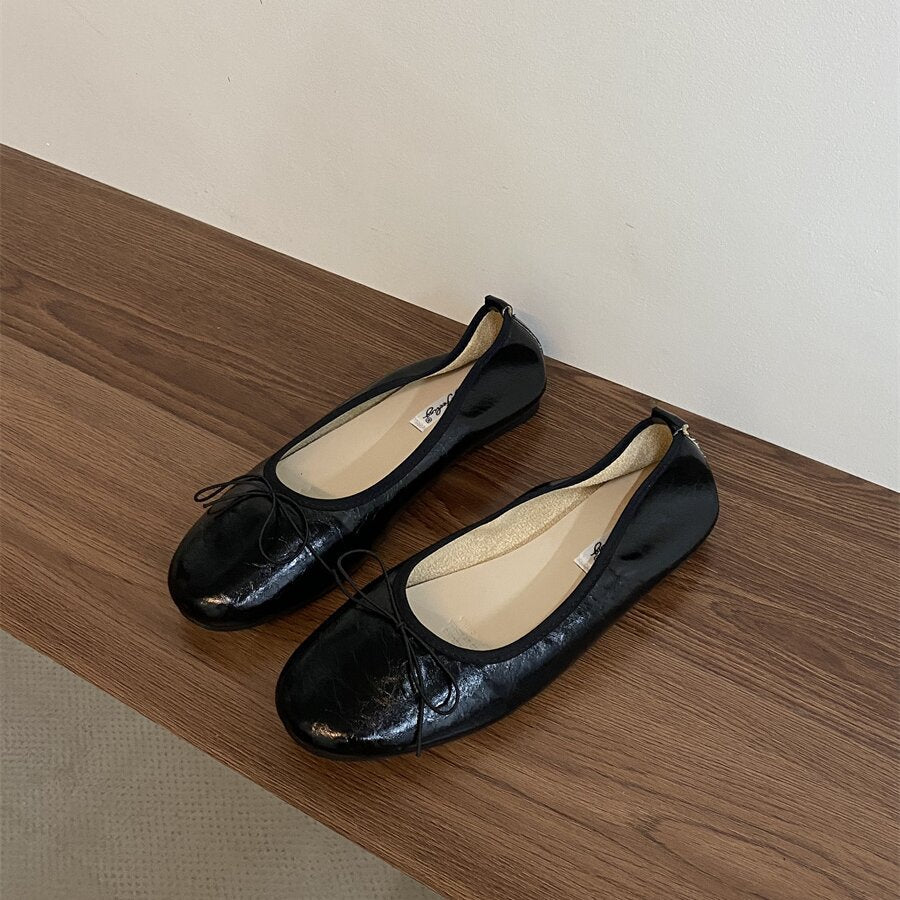 DELACROIX | Ballerines Rondes Souples à Nœud Sophie