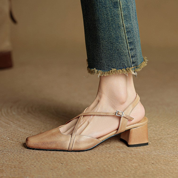 DELACROIX | Escarpins Slingback à Brides Croisées Chloé