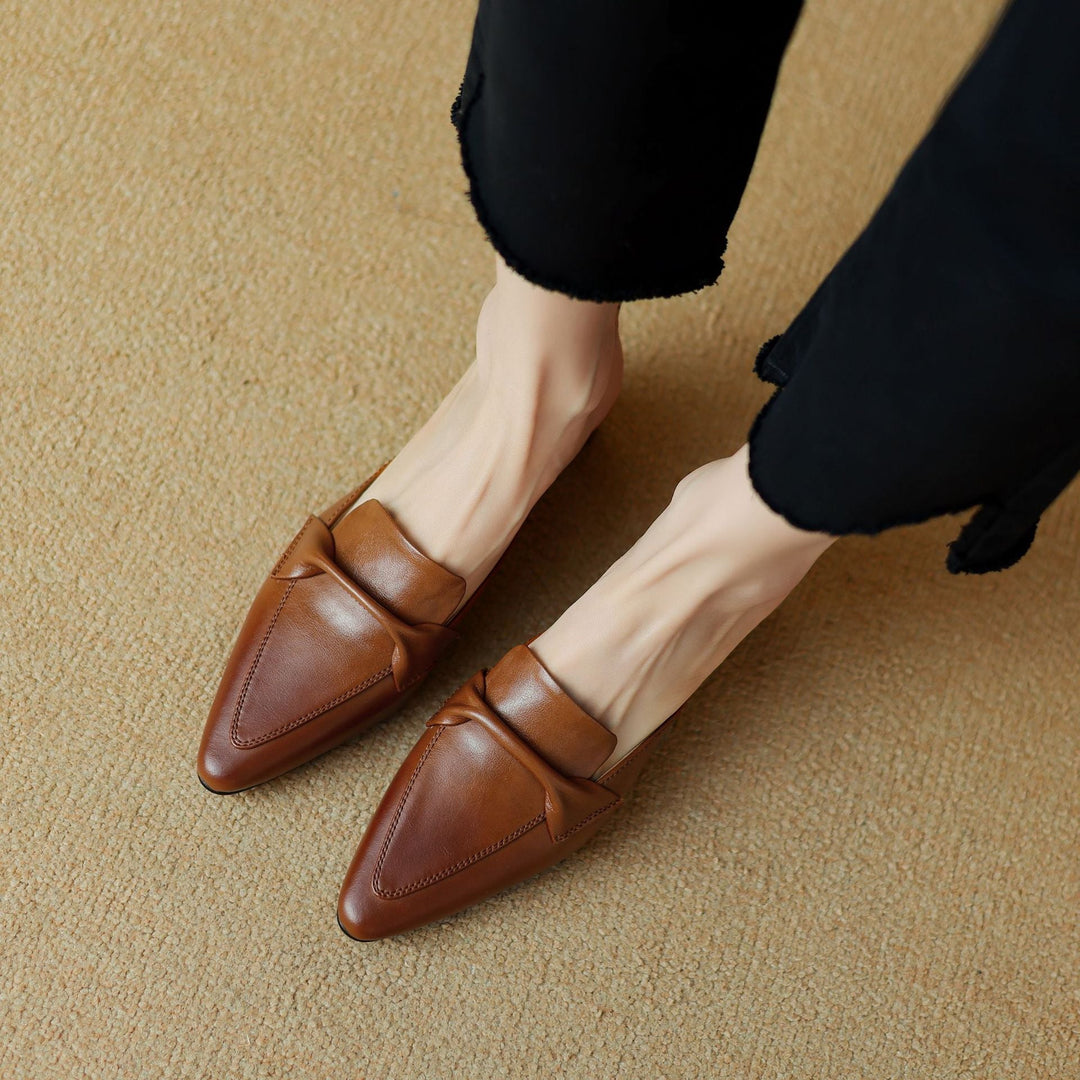 DELACROIX | Mules Pointues en Cuir Béatrice