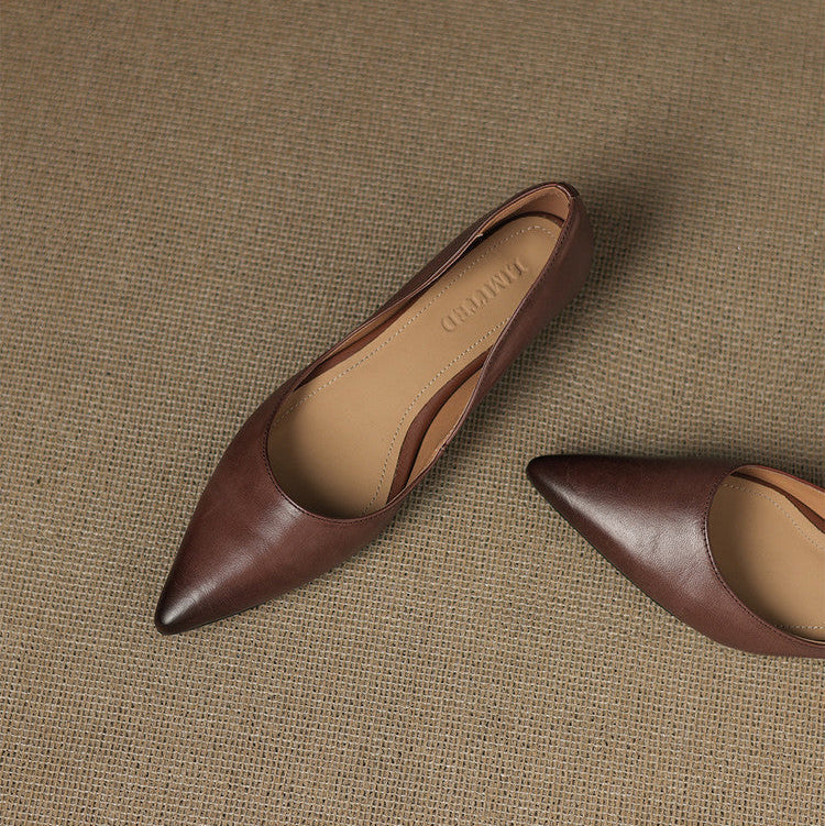 DELACROIX | Ballerines Pointues en Cuir Marie